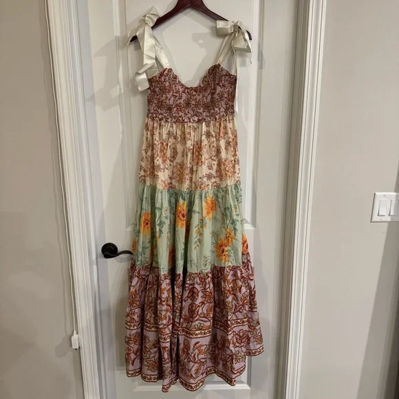 Free People Bluebell Maxi In Lilac Combo Tiered Dress - Picture 2 of 11